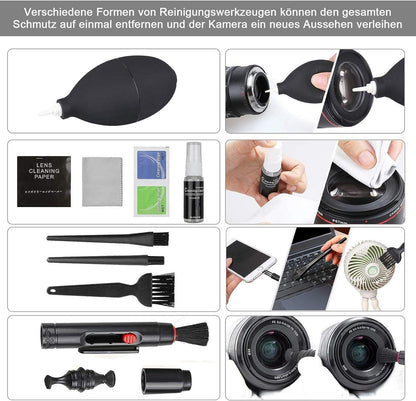Kamera Reinigungsset 18-teilig für DSLR Objektive Handys Lenspen Kit