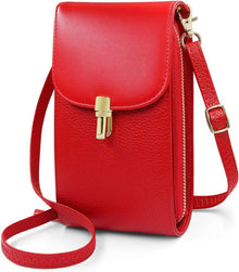 Handy Umhängetasche Echtes Leder Damen Geldbörse Crossbody
