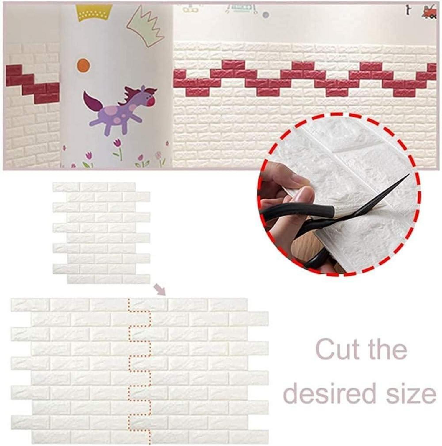 3D Wandpaneele Selbstklebend Ziegel Steinoptik Tapete 10er Set 35x38.5cm