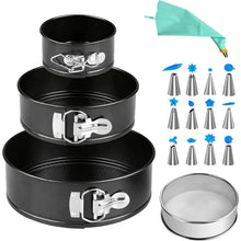 Springform Kuchenform Set 3-teilig mit Mehlsieb Abstreifmesser