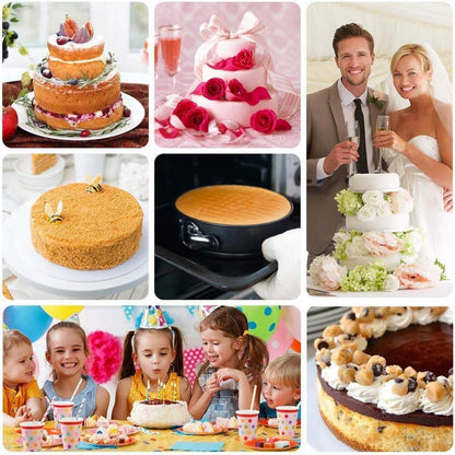 Springform Kuchenform Set 3-teilig mit Mehlsieb Abstreifmesser
