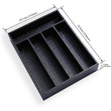 Besteckkasten für Schubladen, schwarzes