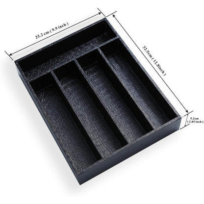 Besteckkasten für Schubladen, schwarzes