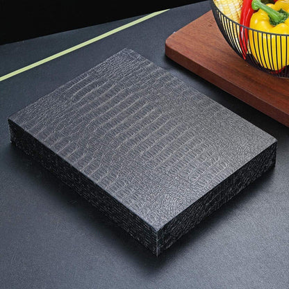 Berglander Besteckkasten für Schubladen Schwarz Leder Küchenorganizer