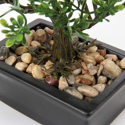 Kunstbonsai Podocarpus Zeder Künstliche Pflanze 18x16 cm
