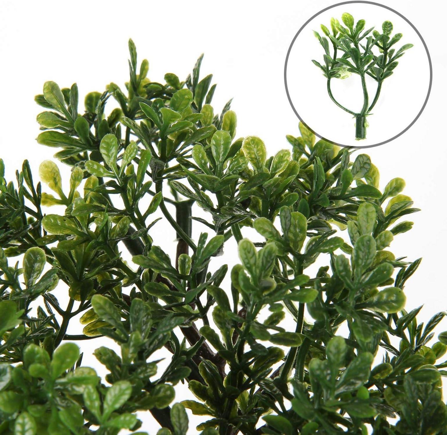 Kunstbonsai Bonsai Podocarpus Zeder Kiefer 18x16cm Schwarz Keramiktopf