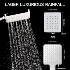 Duschkopf Regendusche Handbrause XXL 6 Strahlarten Silber