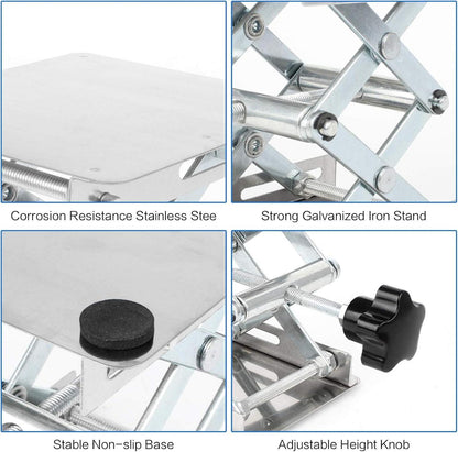 Labor Hebebühne Edelstahl 100x100mm Wissenschaftliche Scherenhebebühne
