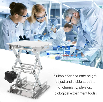 Labor Hebebühne Edelstahl 100x100mm Wissenschaft Scientific Lab Jack 10kg