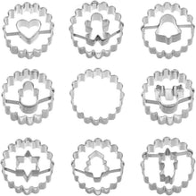 Weihnachten Linzer Ausstecher Set 9-teilig aus Edelstahl 4,5 cm