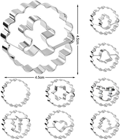 Weihnachten Linzer Ausstecher Set 9 Stück Keksausstecher 4,5