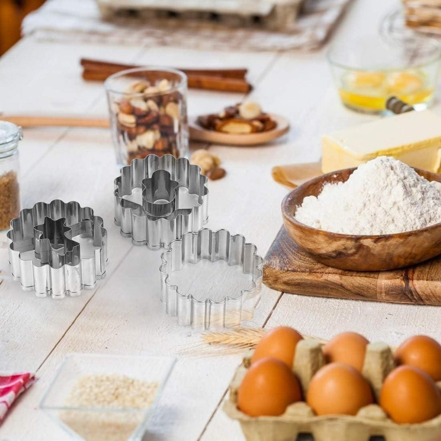 Weihnachten Linzer Ausstecher Set 9-teilig aus Edelstahl 4,5 cm