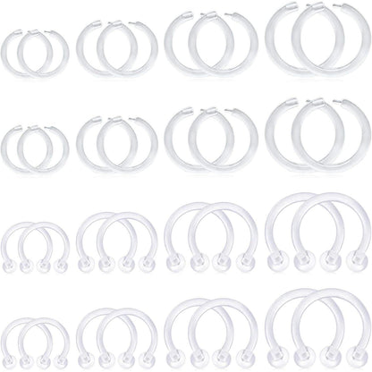 Retainer Set 32 Stück Bioflex Kunststoff 16G für Piercing Mix
