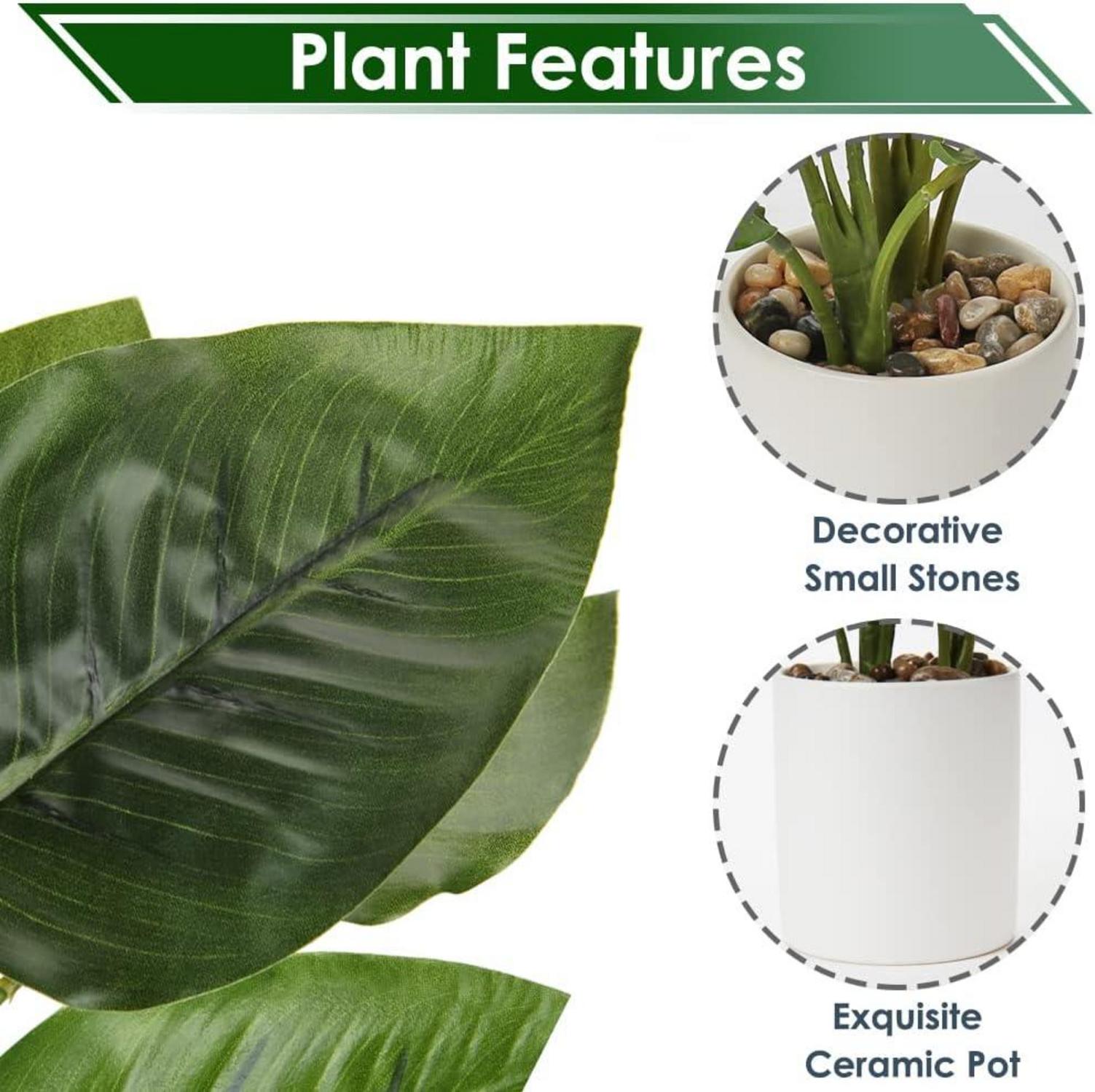 Briful Künstliche Monstera Pflanze im Topf - Tropische