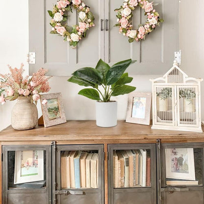 Künstliche Monstera Kunstpflanze im Topf 31 cm - Zimmerpflanze Deko Büro Garten