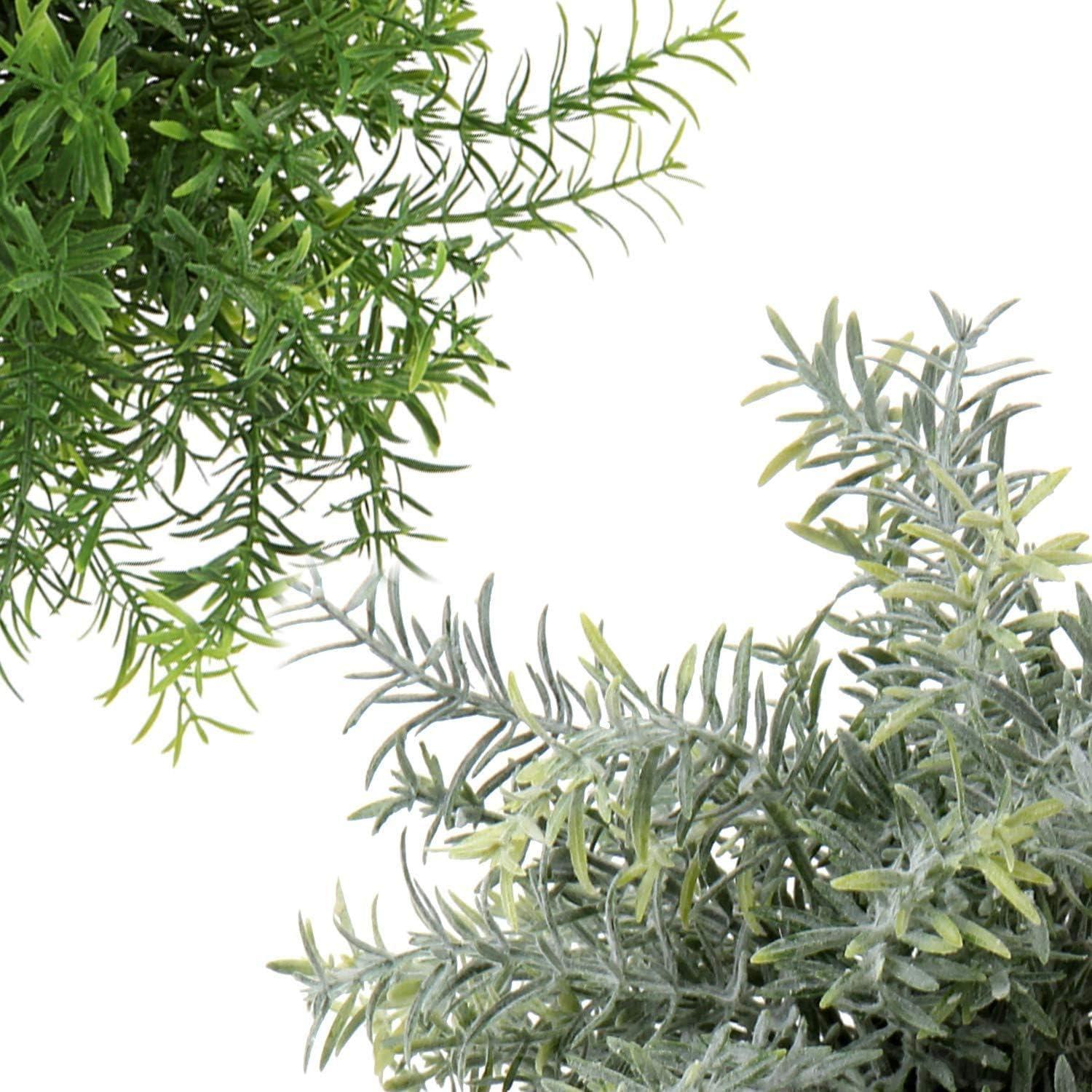 Kunstpflanze Mini Eukalyptus Rosmarin Kräuter im Topf 2er-Set