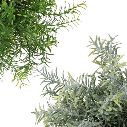 Kunstpflanze Mini Eukalyptus Rosmarin Kräuter im Topf 2er-Set