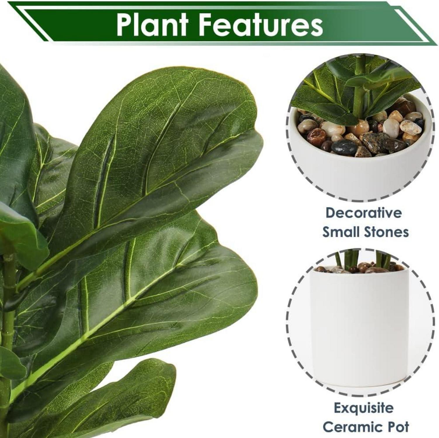 Kunstpflanze Monstera im Topf 31cm Tropische Dekoration