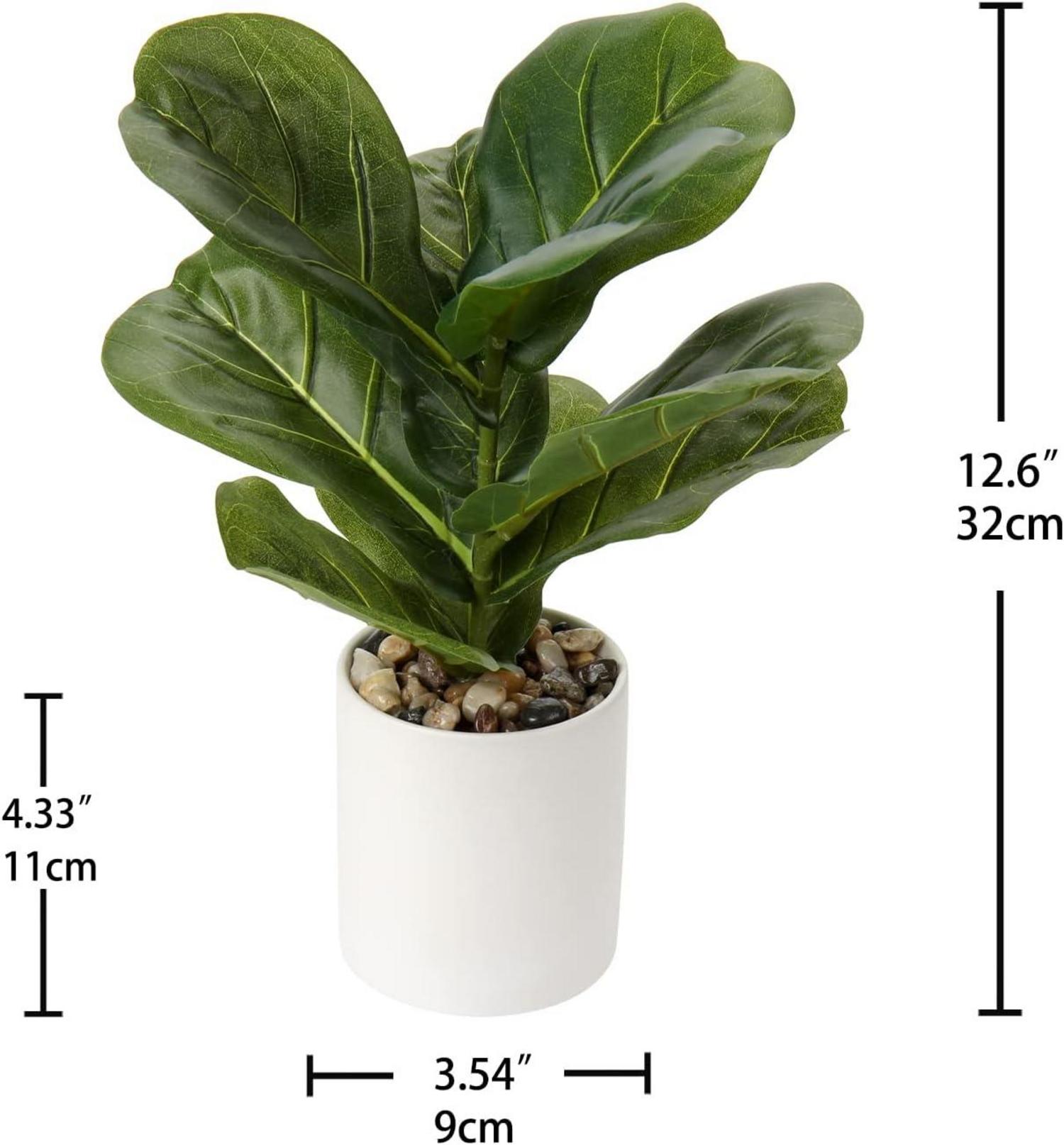 Kunstpflanze Monstera Ficus Lyrata Zimmerpflanze Dekoration