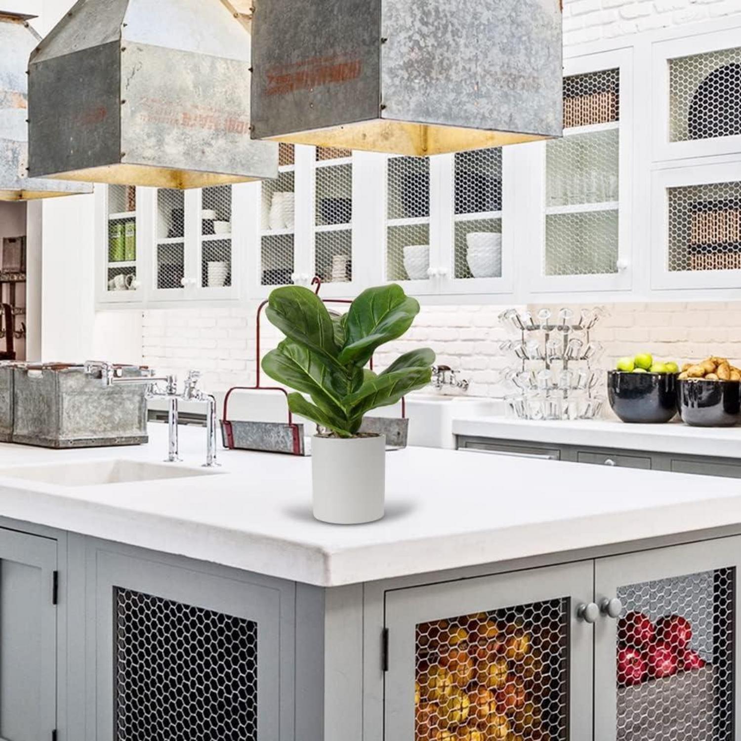 Künstliche Monstera Kunstpflanze im Topf 31cm für Büro Dekoration