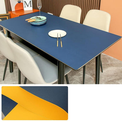 PU Tischdecke Wasserdicht Blau-Orange 90x150 cm
