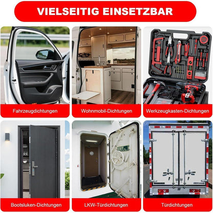 Autotür Dichtung Gummi D-Form 6m – Kantenschutz & Schallschutz