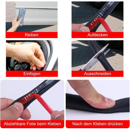 Autotür Dichtung Gummi D-Form 6m – Kantenschutz & Schallschutz