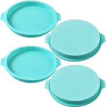 Silikon Runde Kuchenform Set 4 Stück für Seife, Kuchen, Harz - 8 Zoll