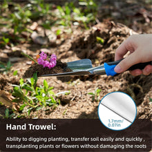 Sinoer Biegefester Gartenspaten 30 cm Aluminium Griff Blau
