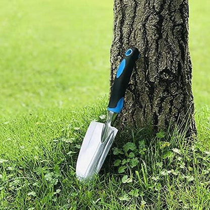 Gartenspaten Aluminium Schaufel ergonomisch rutschfest 30x7,5cm Blau