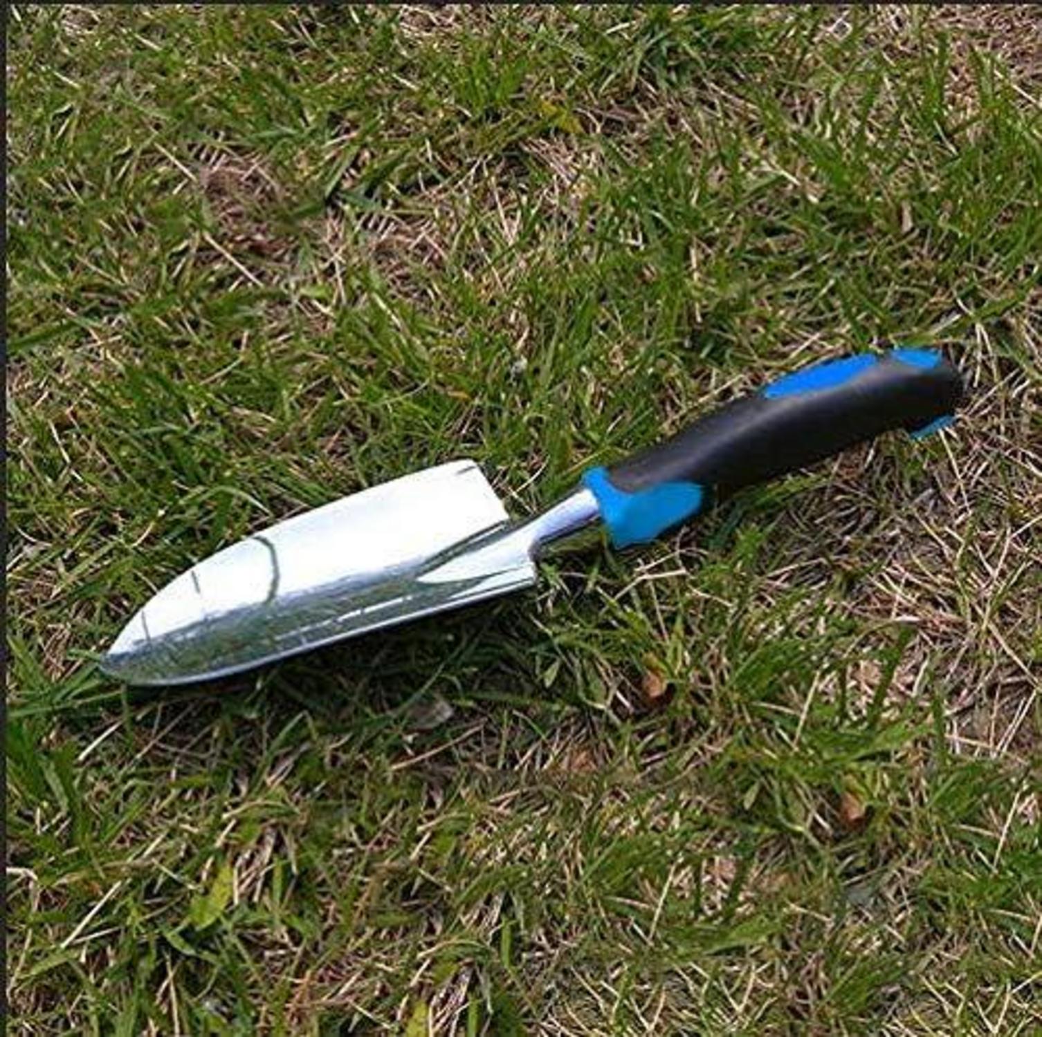 Sinoer Aluminium-Gartenspaten 30 cm L x 7,5 cm B Blau