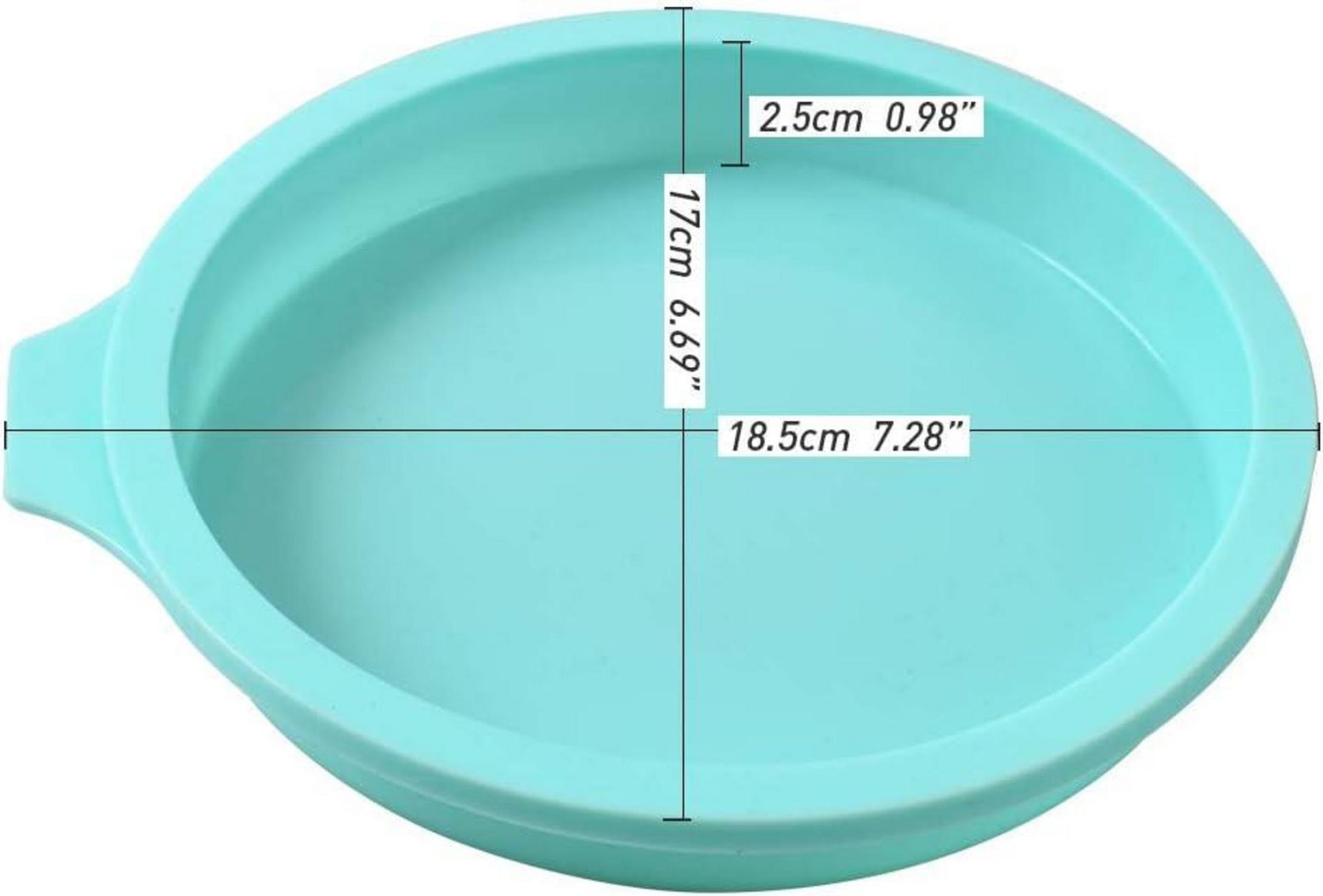 Silikon Runde Kuchenform 4er Pack Antihaft Spülmaschine Mikrowelle Ofenfest