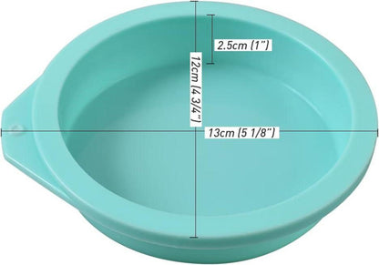 Silikon Backformen Antihaft 6er Set für Kuchen Muffin Seife - 4 Zoll 12 cm Durchmesser
