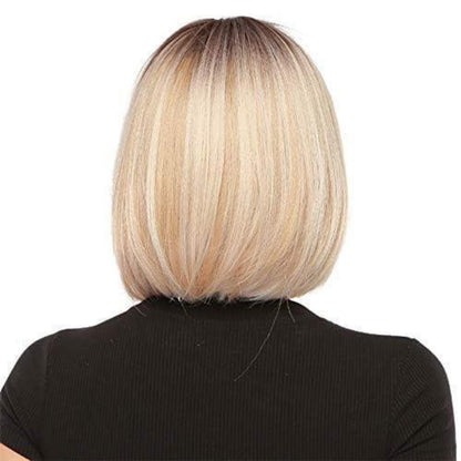 Blond Bob Perücke mit Pony – 14 Zoll, Platin Blond