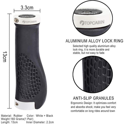Fahrradgriffe Ergonomisch Weiß 1 Paar