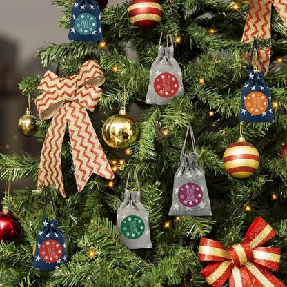 Adventskalender zum Befüllen Stoff Set 24 Säckchen Zahlen