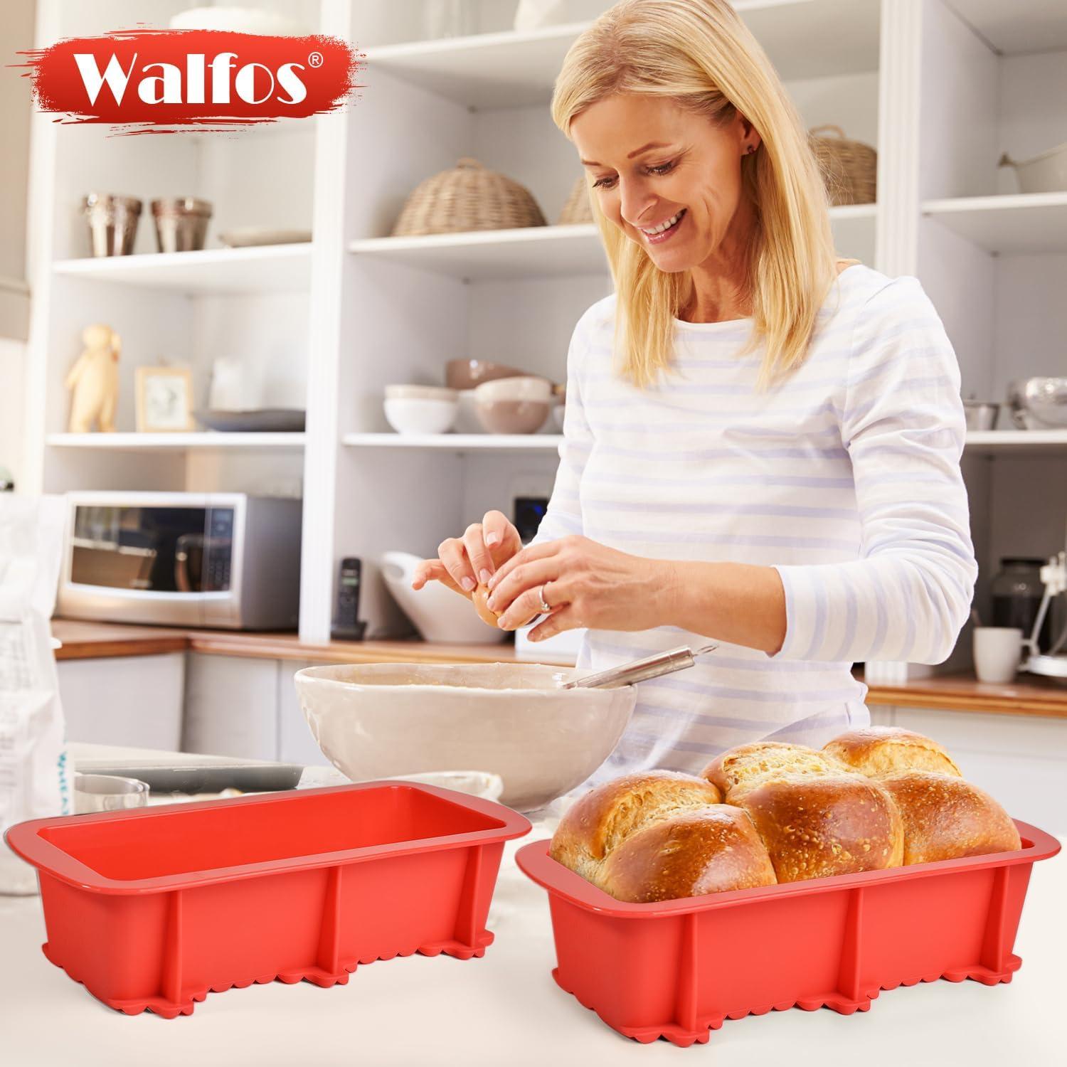 Silikon Brotbackform 2er Set Antihaft Kuchenform Brownies Hackbraten
