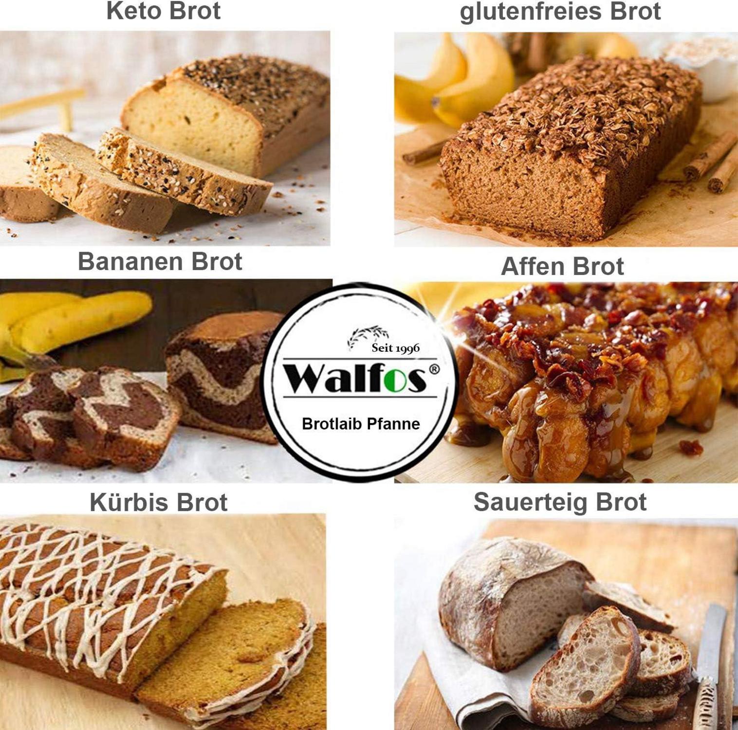 Silikon Backform 2er Set Brot Antihaft Kuchenform Brownies Hackbraten 23x9.5x6.5