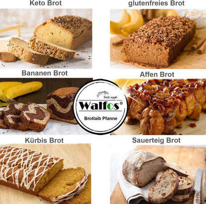 Silikon Backform 2er Set Brot Antihaft Kuchenform Brownies Hackbraten 23x9.5x6.5
