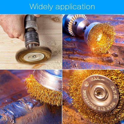 Drahtbürsten Set Edelstahl Bohrmaschine 9-teilig für