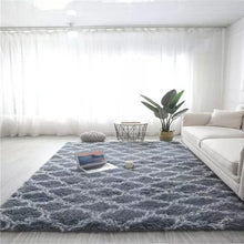 Hochflor Teppich Wohnzimmer Grau Flauschig 120x160cm