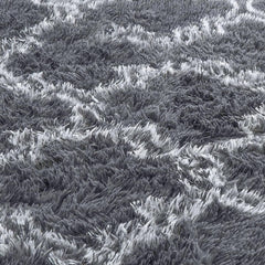Hochflor Teppich Wohnzimmer Flauschig Schlafzimmer Modern Grau 120*160cm