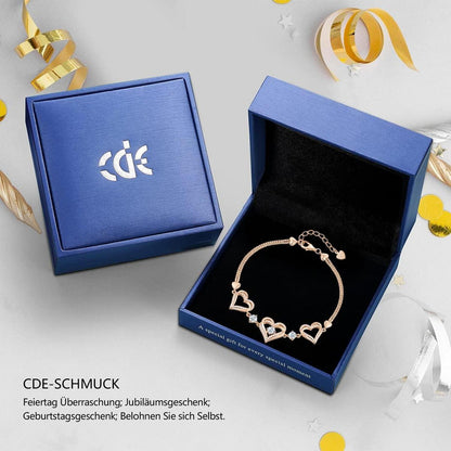 Armband Damen 925 Silber Herz Rosegold Geburtsstein Schmuck