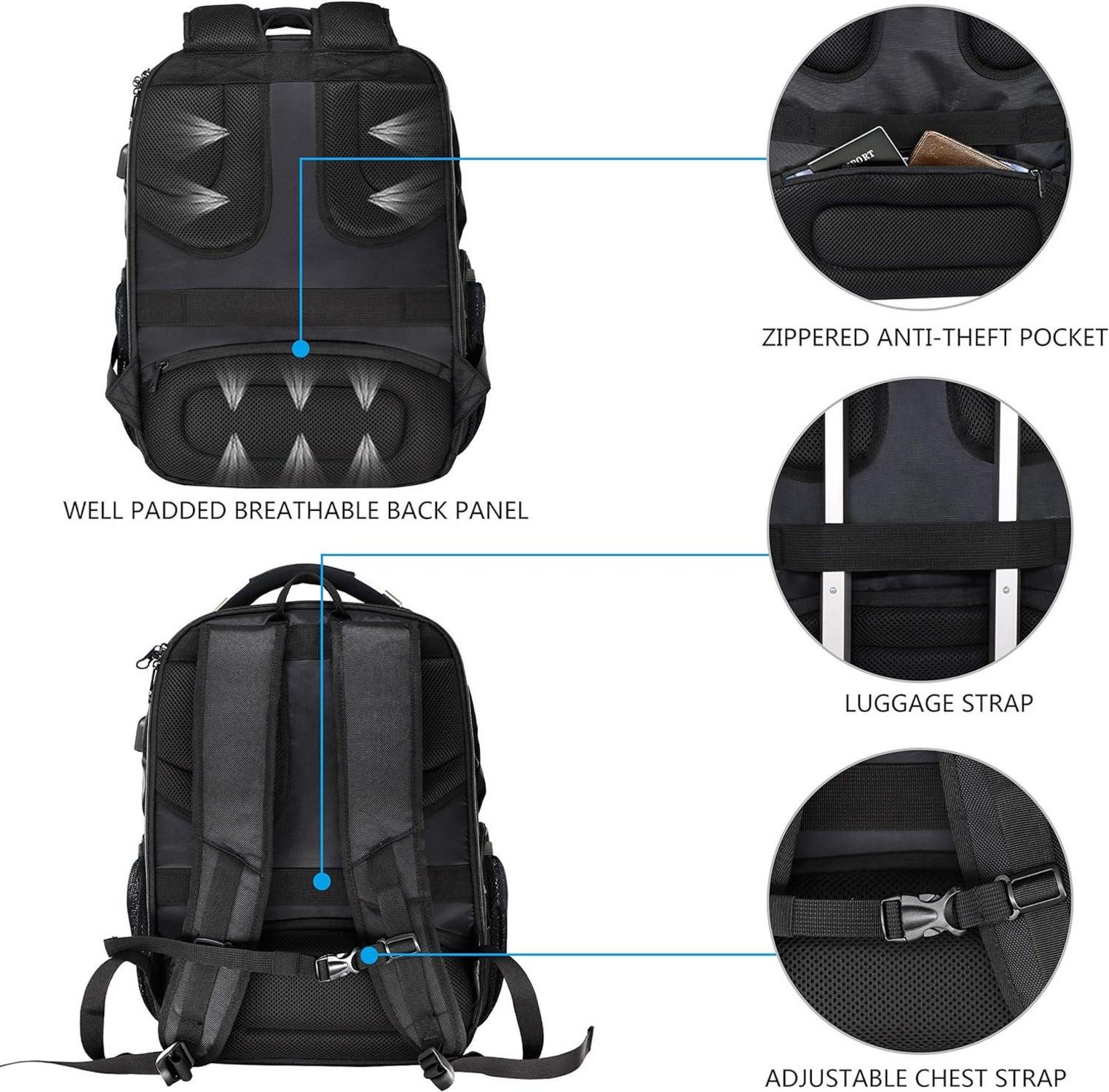 Laptop Rucksack 17,3 Zoll Business Reiserucksack Wasserdicht mit