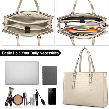Laptoptasche Damen PU Leder Umhängetasche