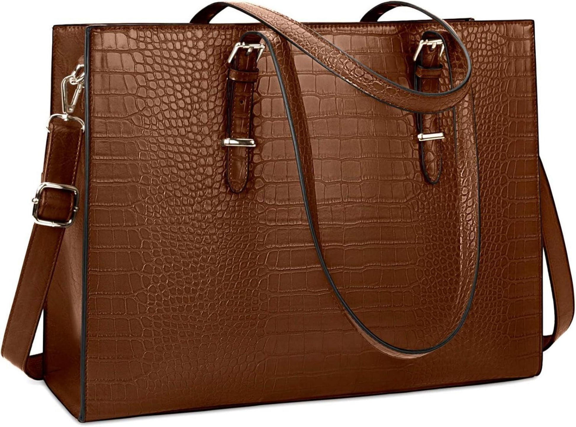 Lubardy Damen Handtasche Shopper PU Leder 15.6 Zoll Laptop