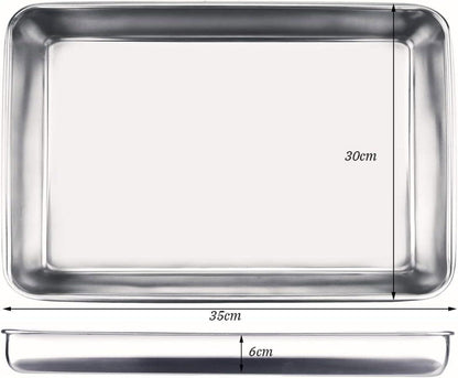Edelstahl Backblech, Rechteckiges Backform 30*35cm ohne