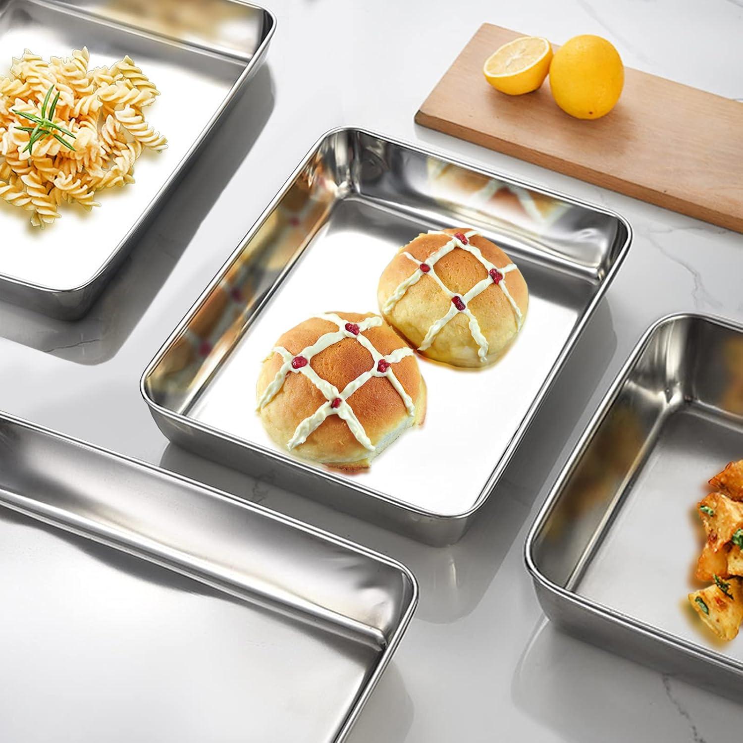 Backblech Edelstahl Rechteckig Baking Tray Robust 30*35cm Silber