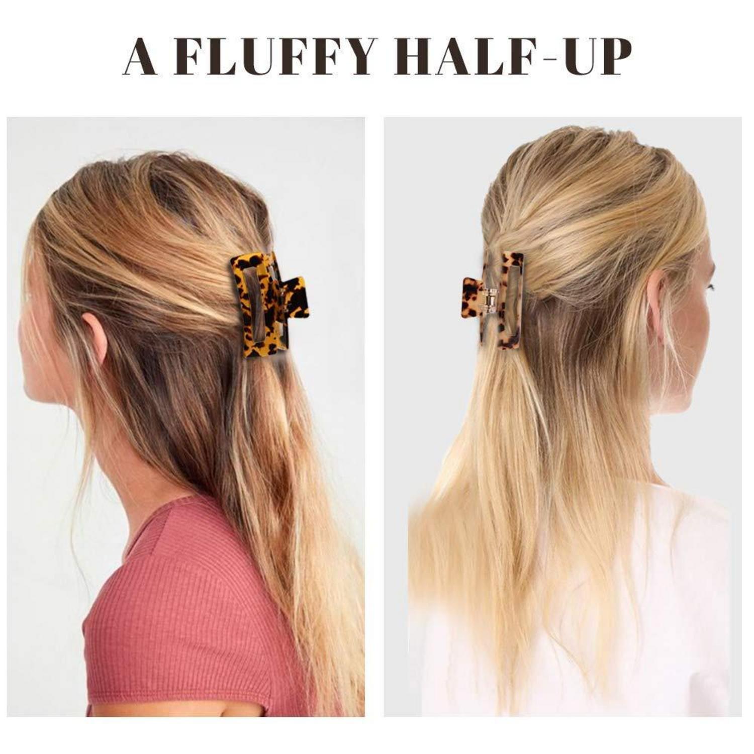 4PCS Haarklammern Zelluloid Schmetterling Kiefer Schildpatt Grip Pin Klemme Leopard Print für Frauen Mädchen