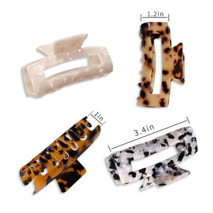 4PCS Schmetterling Kiefer Haarklammern Schildpatt Leopard Print Stil
